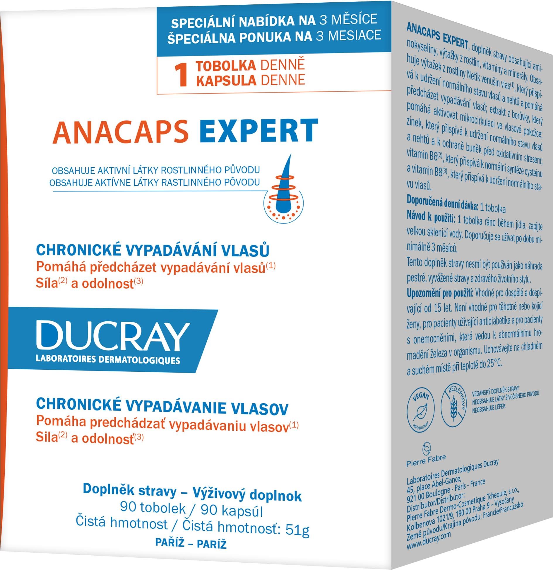 Étrend-kiegészítő DUCRAY Anacaps Expert 90 tbl
