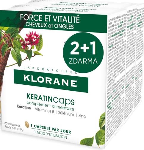 Étrend-kiegészítő KLORANE KeratinCaps - Erő és vitalitás