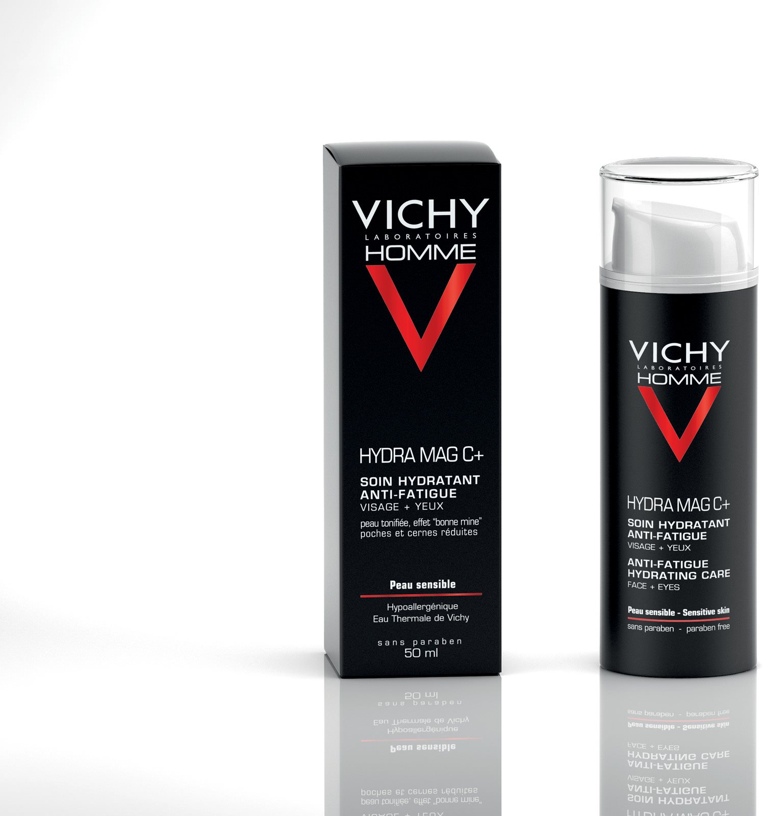 Férfi arckrém Vichy Homme Hydra Mag C + fáradtság  jelei elleni hidratáló Arckrém Care 50 ml