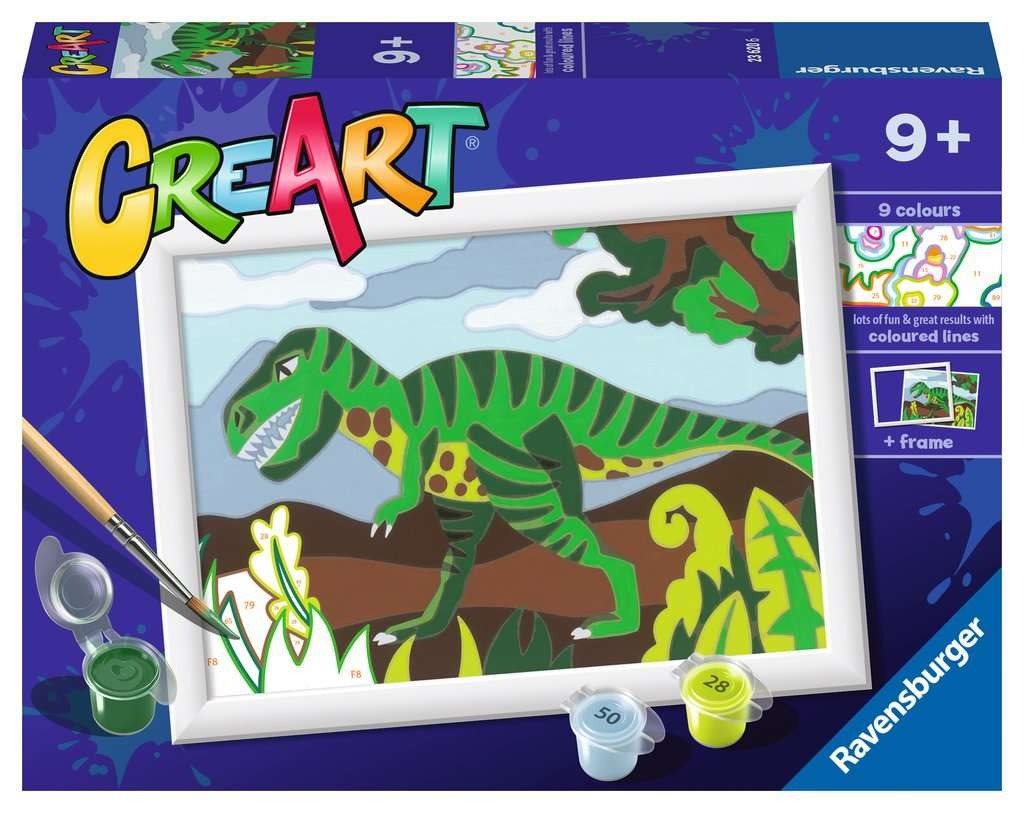 Festés számok szerint Ravensburger 236206 CreArt Vándorló dinoszaurusz