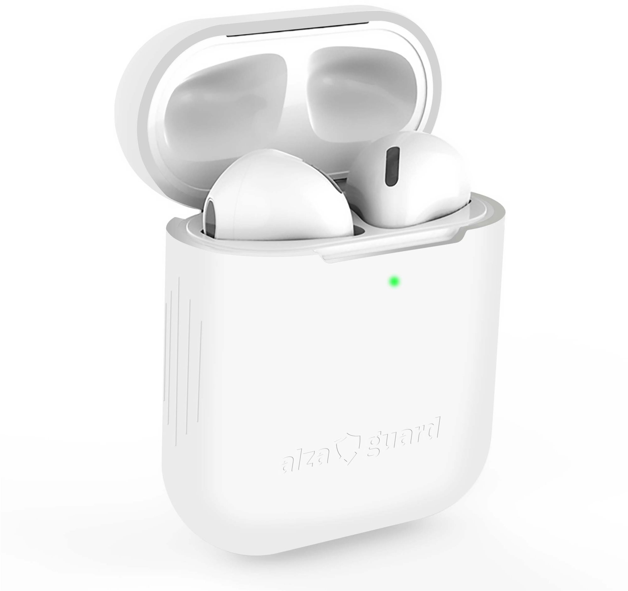 Fülhallgató tok AlzaGuard Skinny Silicone Case az Airpods 1. és 2. generációjához