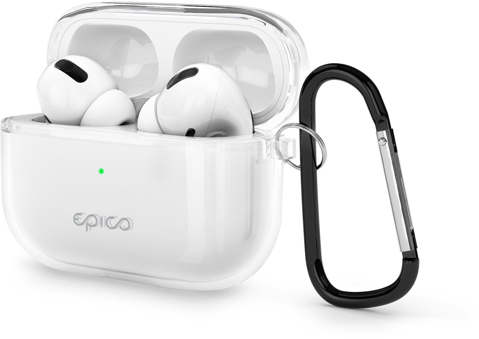 Fülhallgató tok Epico Transparent Cover az Airpods Próhoz - átlátszó fehér