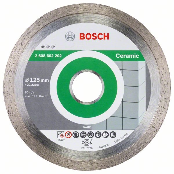 Gyémánt korong BOSCH Standard for Ceramic 125x22.23x1.6x7mm