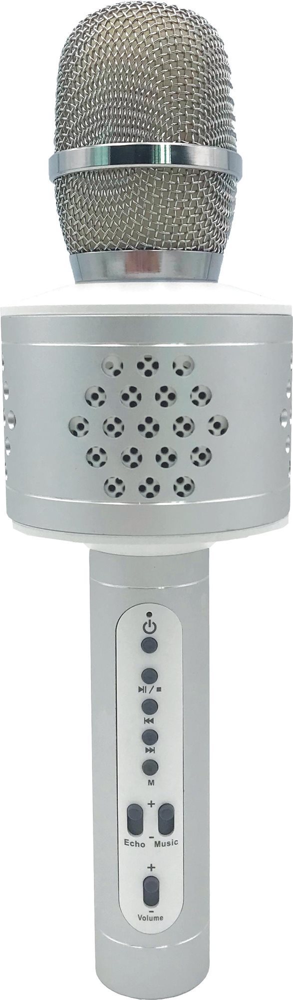 Gyerek mikrofon Teddies Karaoke mikrofon Bluetooth ezüst színű