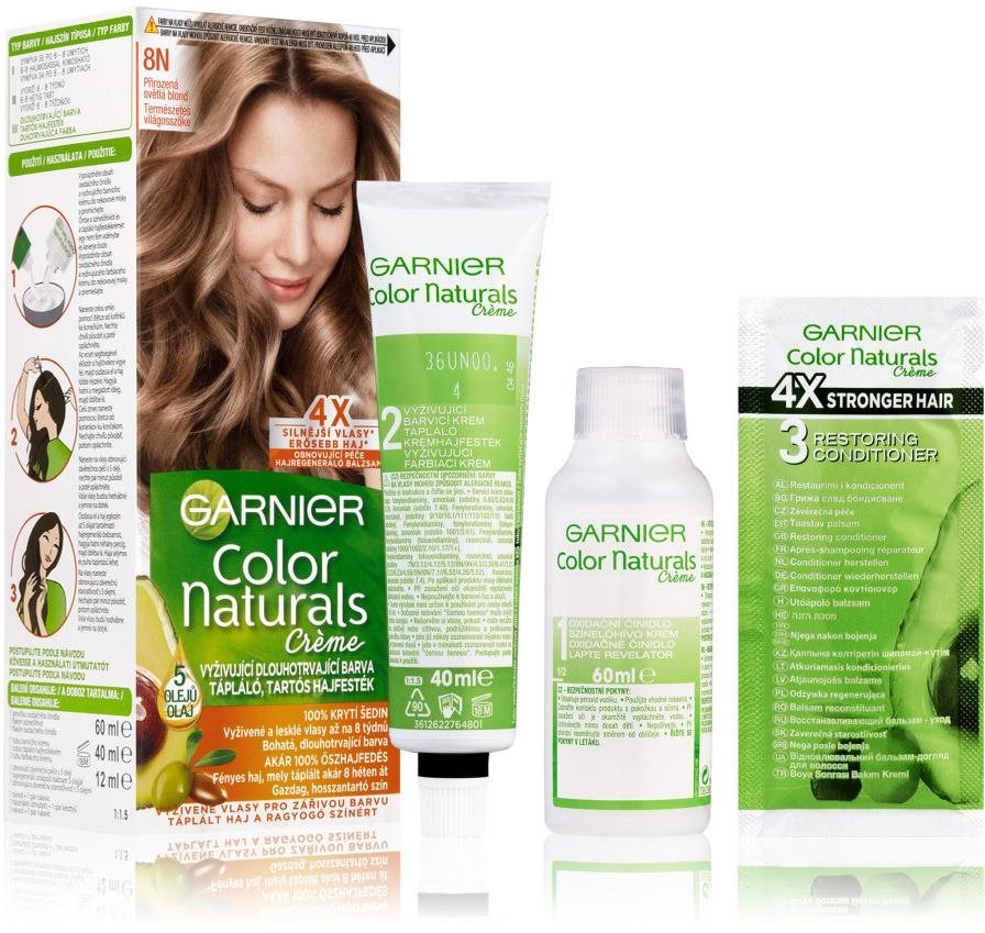 Hajfesték GARNIER Color Naturals 8N THE NUDES Collection Természetes világosszőke 112 ml