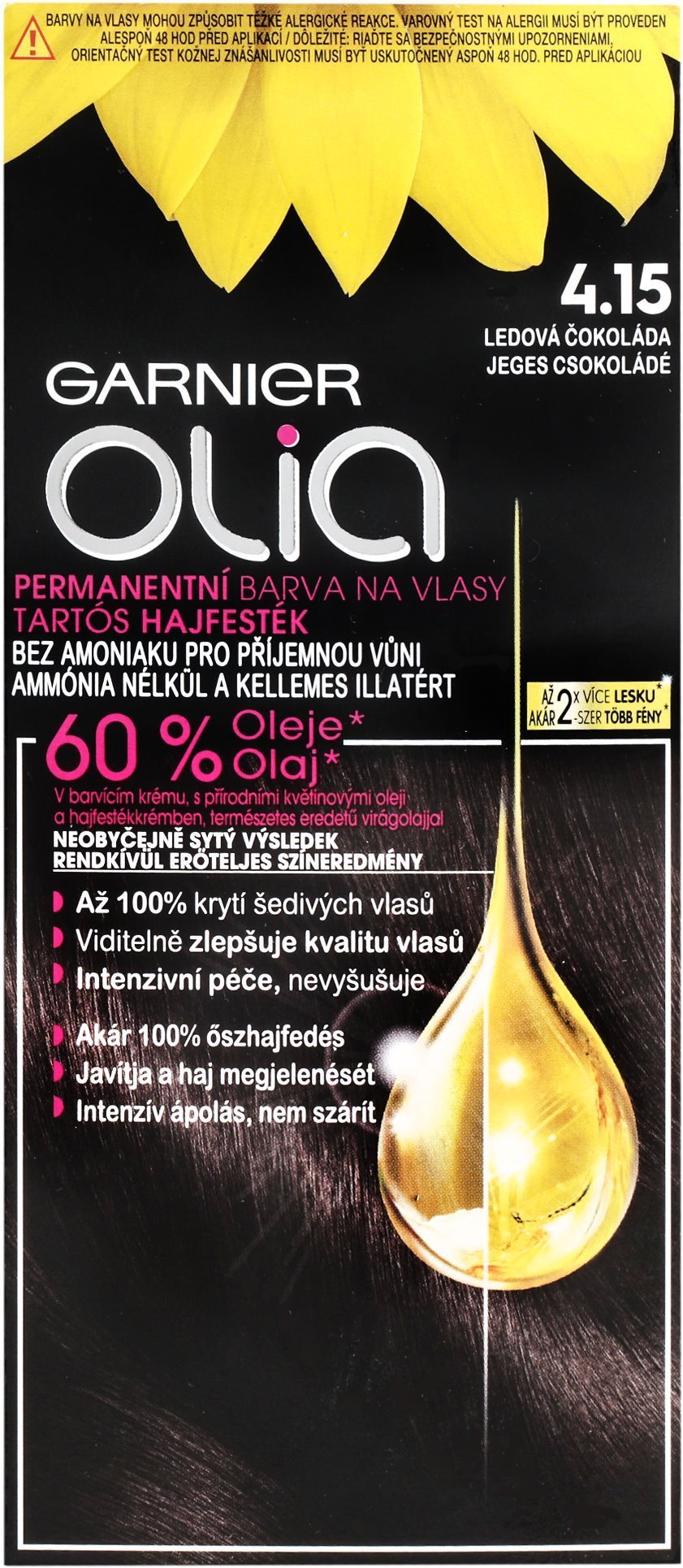 Hajfesték GARNIER Olia 4.15 Jeges csokoládé 50 ml