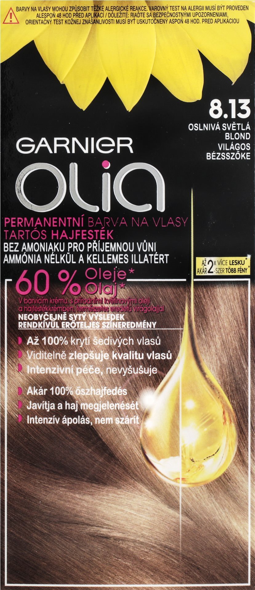 Hajfesték GARNIER Olia 8.13 Világos bézsszőke 50 ml