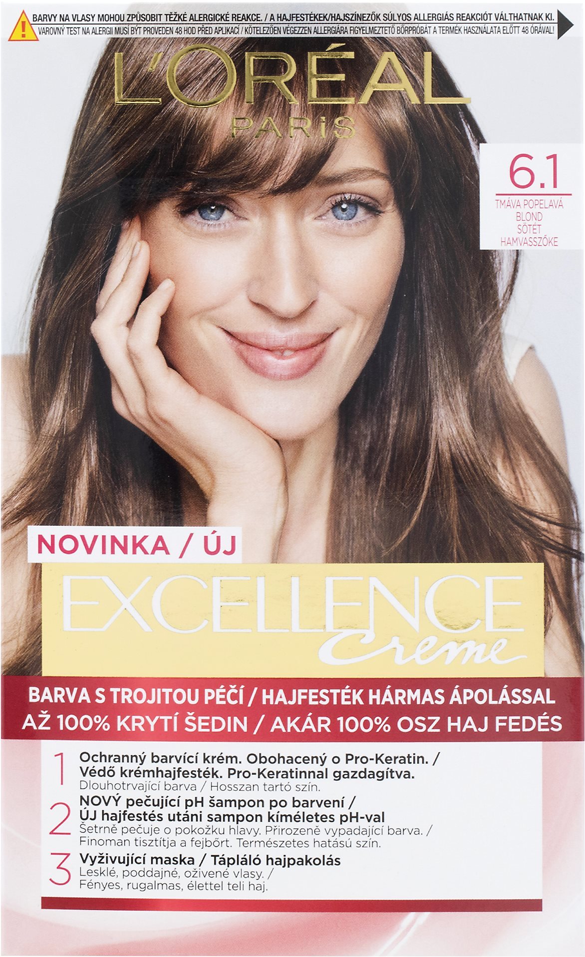 Hajfesték L'ORÉAL PARIS Excellence  6.1 sötét hamvasszőke