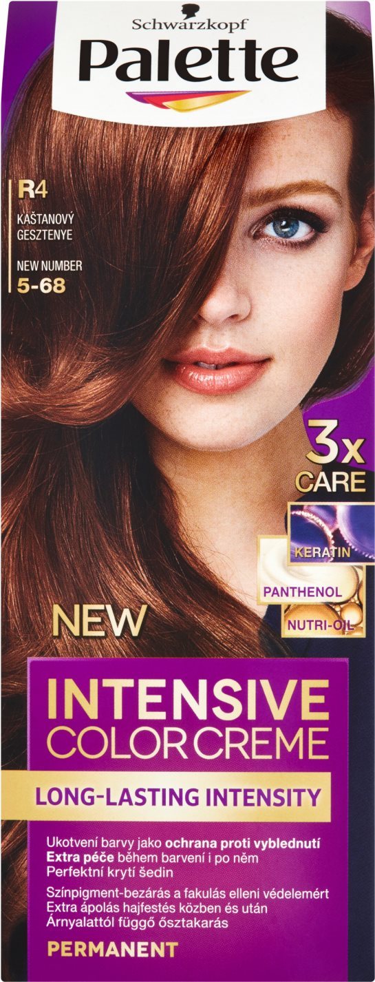 Hajfesték SCHWARZKOPF PALETTE Intensive Color Cream 5-68 (R4) Világosbarna