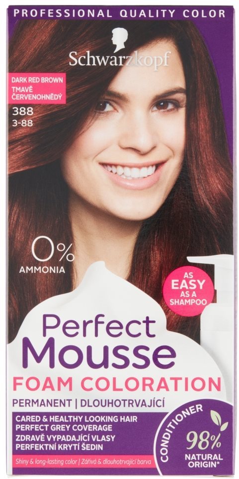 Hajfesték SCHWARZKOPF Perfect Mousse Tartós hajszínező hab 388