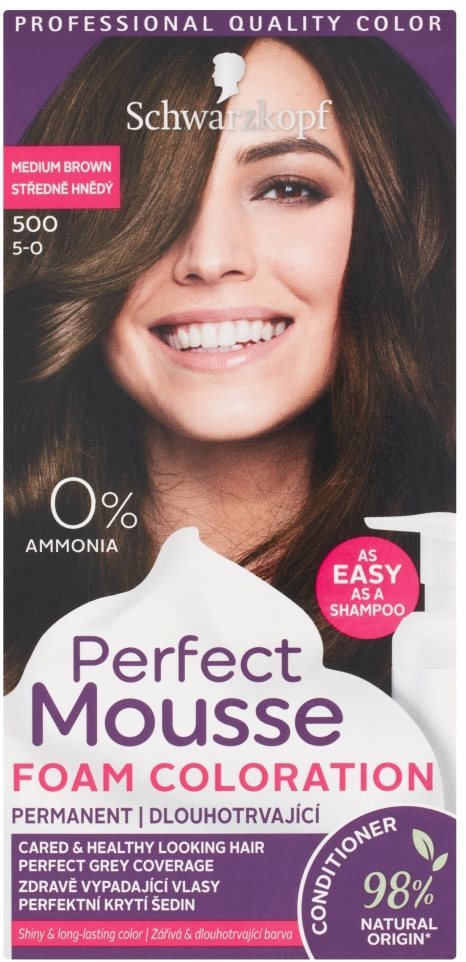 Hajfesték SCHWARZKOPF Perfect Mousse Tartós hajszínező hab 500