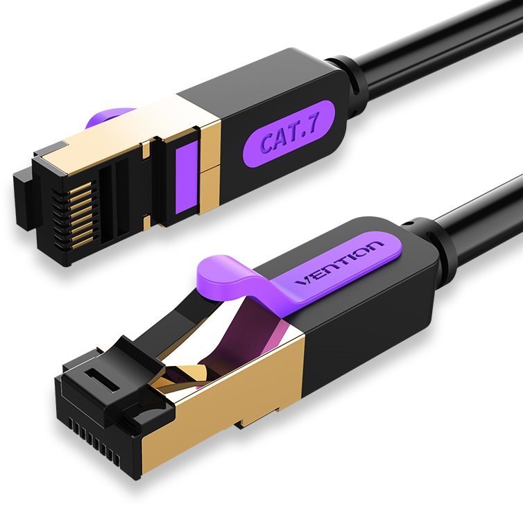 Hálózati kábel Vention Cat.7 SSTP Patch Cable 2m Black
