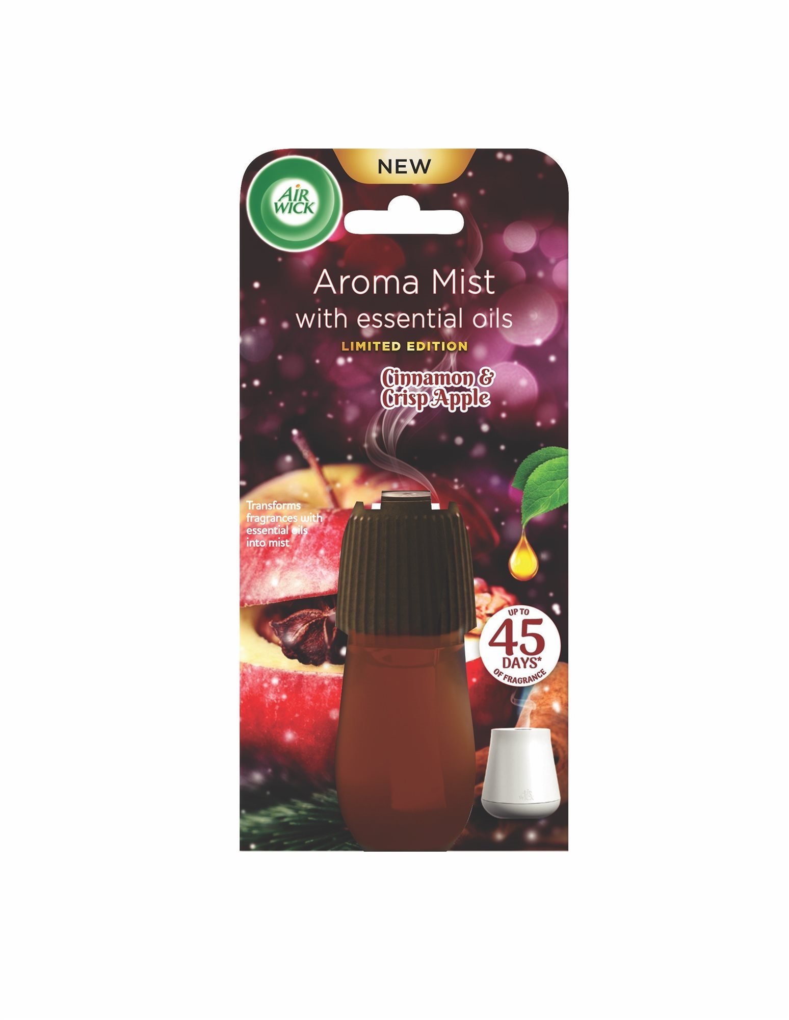 Illóolaj AIR WICK utántöltő aroma párologtatóhoz - Fahéj és alma meleg illata 20 ml