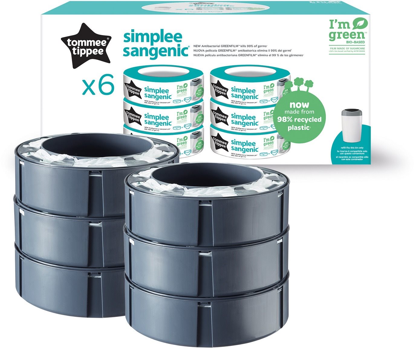 Kazetta TOMME TIPPEE Sangenic Simplee tartalék patron 6 db