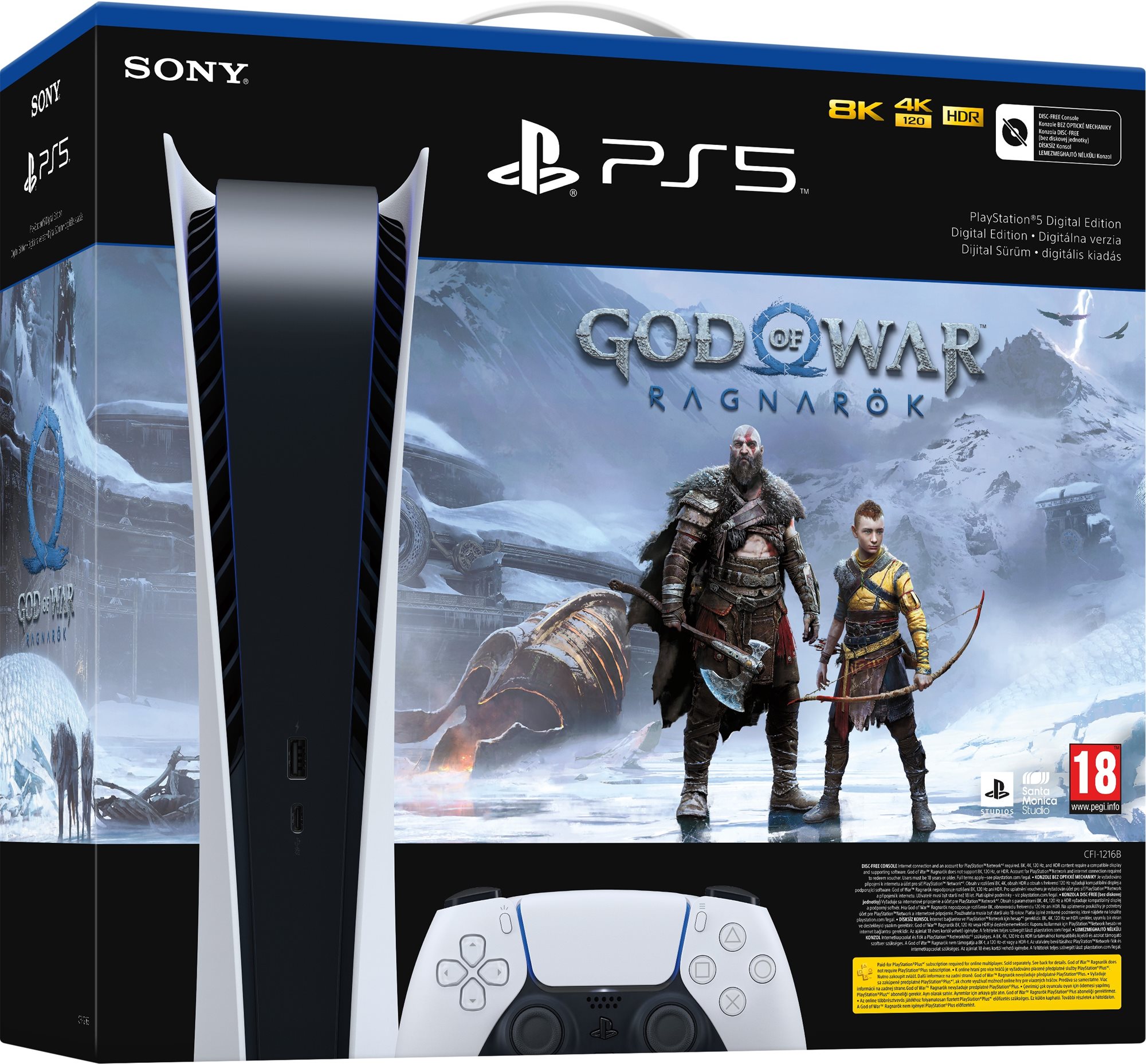 Konzol PlayStation 5 Digital Edition + God of War Ragnarok