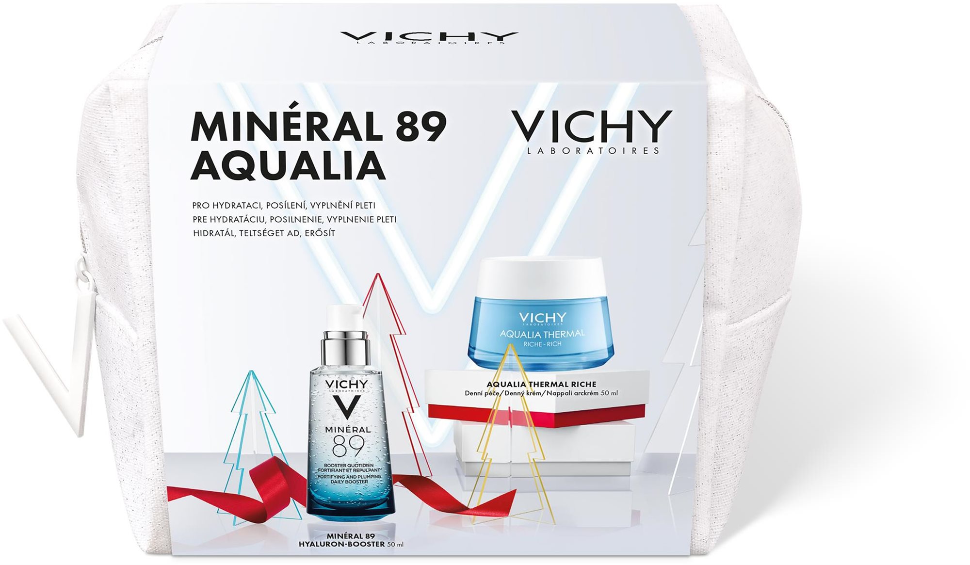 Kozmetikai ajándékcsomag VICHY Minéral 89 karácsonyi csomag 2022