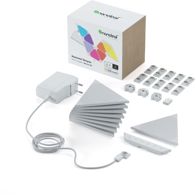 LED lámpa Nanoleaf Shapes Triangles Mini Starter Kit 9-es csomag