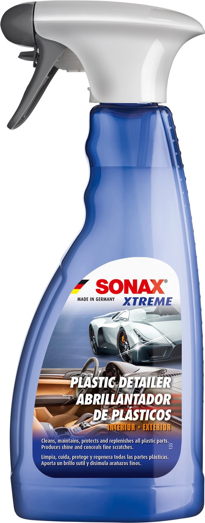 Műanyag felújító SONAX XTREME Detailer Cleaner tisztítószer a belső és külső műanyag alkatrészek tisztítására