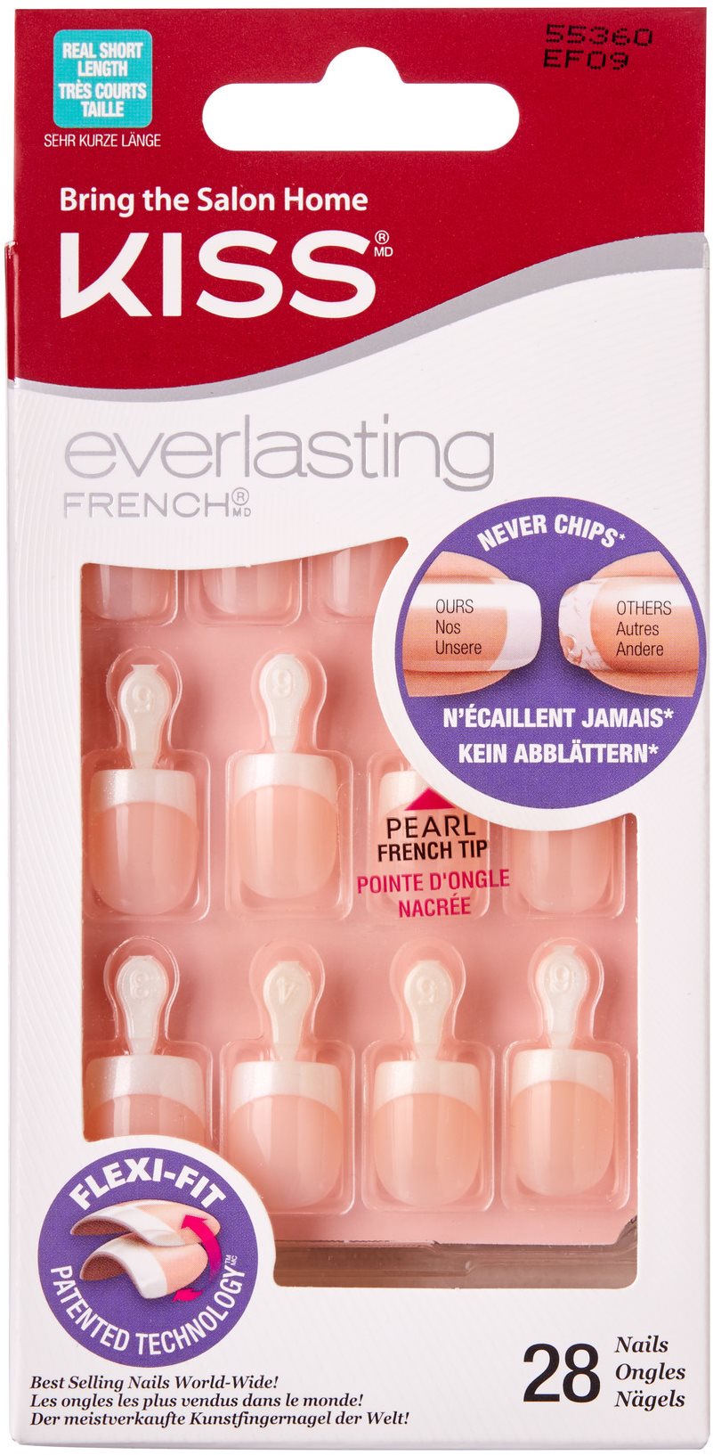 Műköröm KISS Everlasting French Nail Kit - String of Pearls