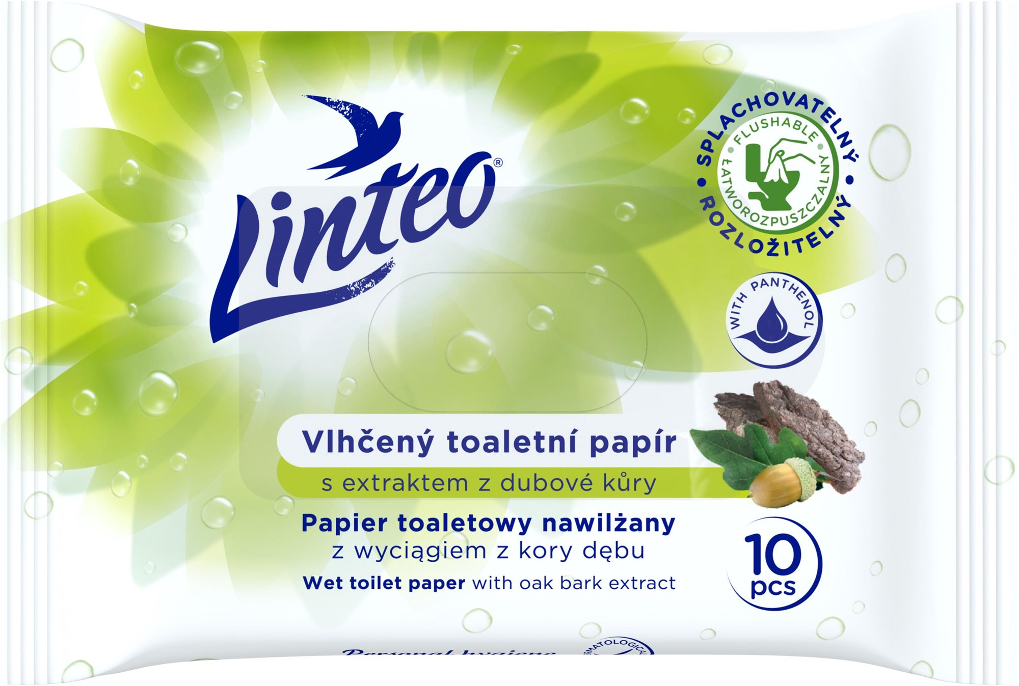 Nedves wc papír LINTEO Tölgyfakéreggel hidratált
