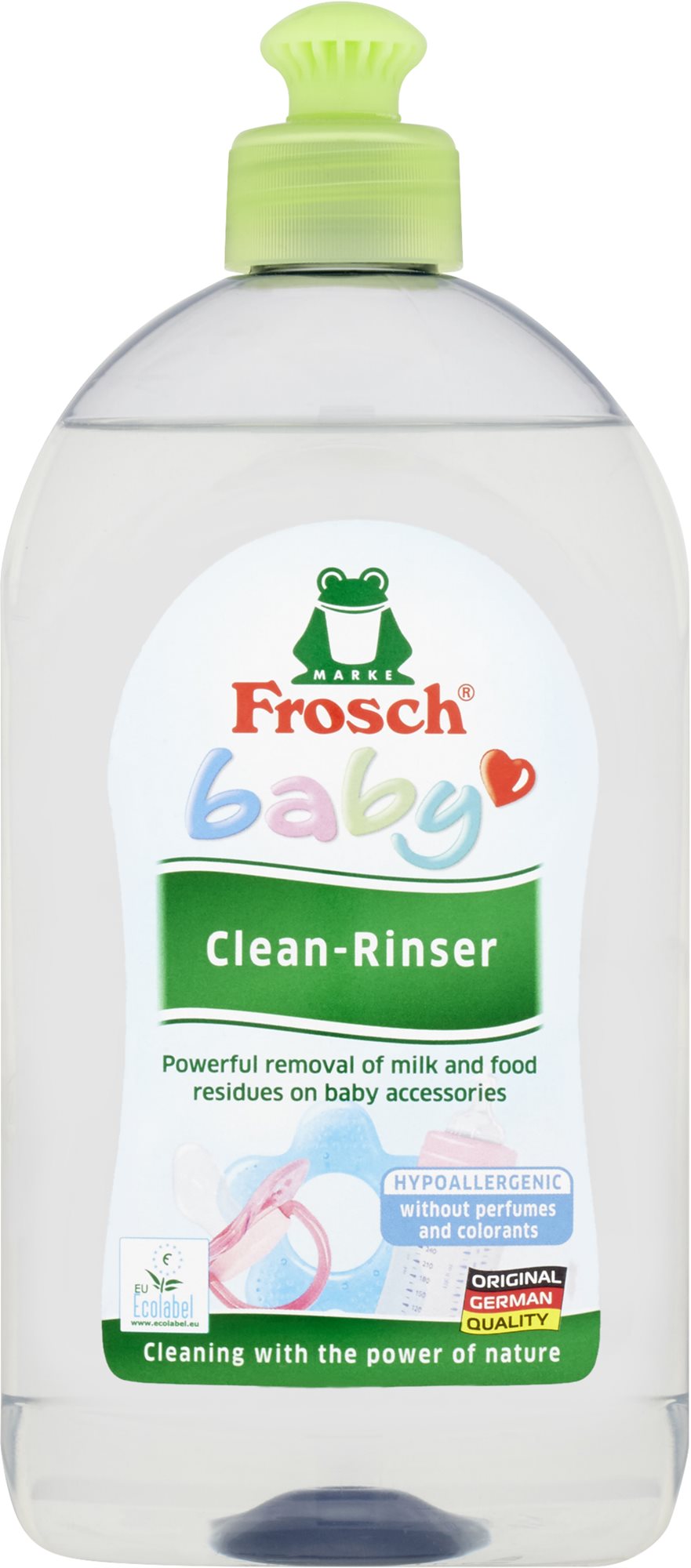 Öko mosogatószer FROSCH Baby hipoallergén mosószer cumisüvegre és cumira 500 ml