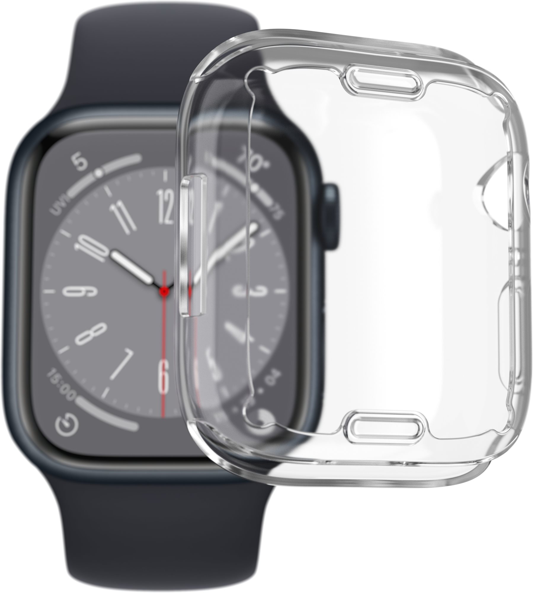 Okosóra tok AlzaGuard Crystal Clear TPU FullCase 45 mm-es Apple Watchhoz