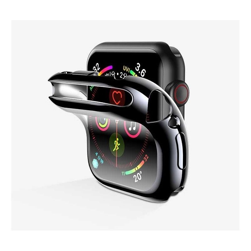 Okosóra tok USAMS US-BH485 TPU teljes védőburkolat Apple Watch 40mm-es órához fekete