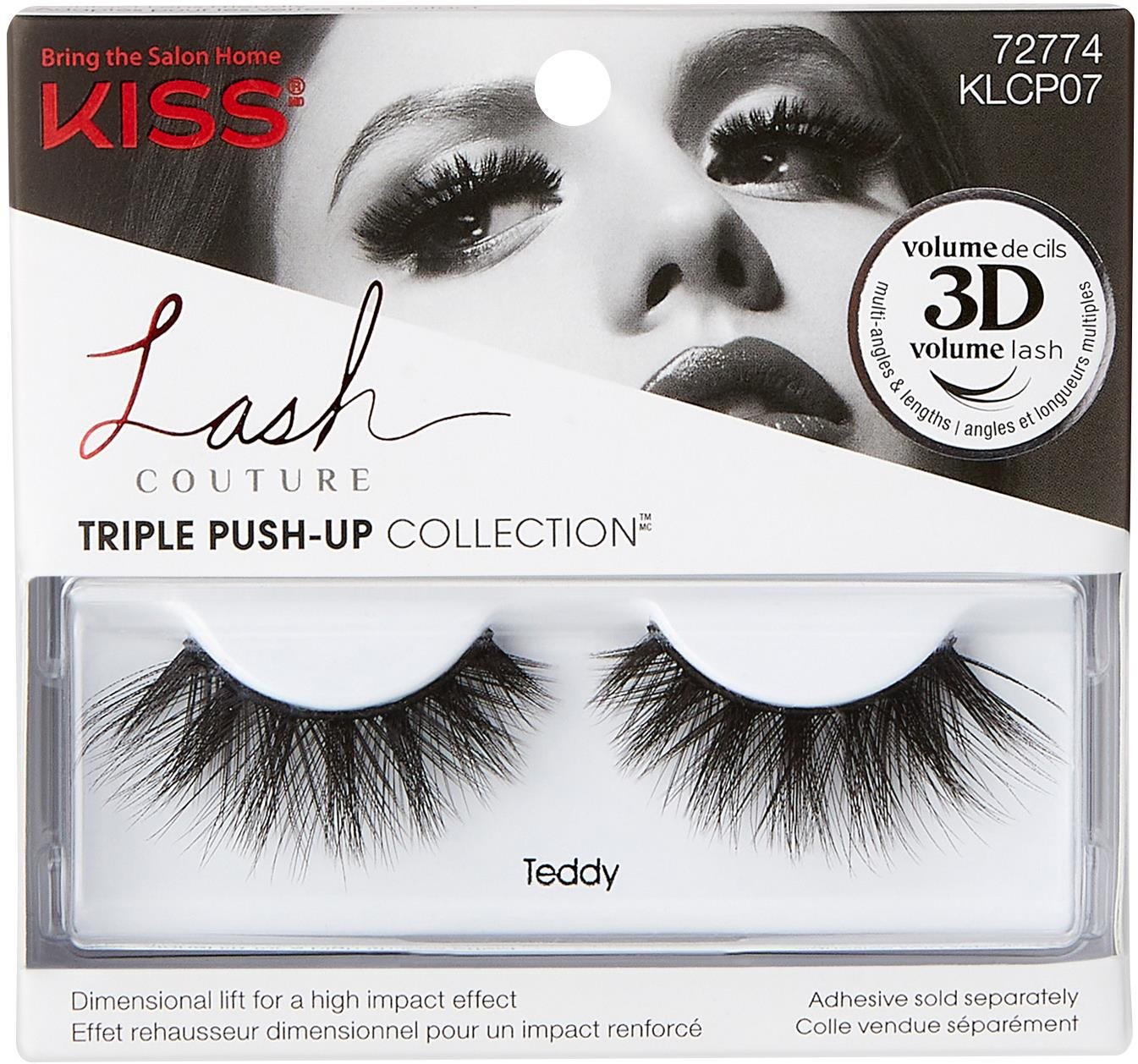 Ragasztható műszempilla KISS LC Triple Push-Up - Teddy