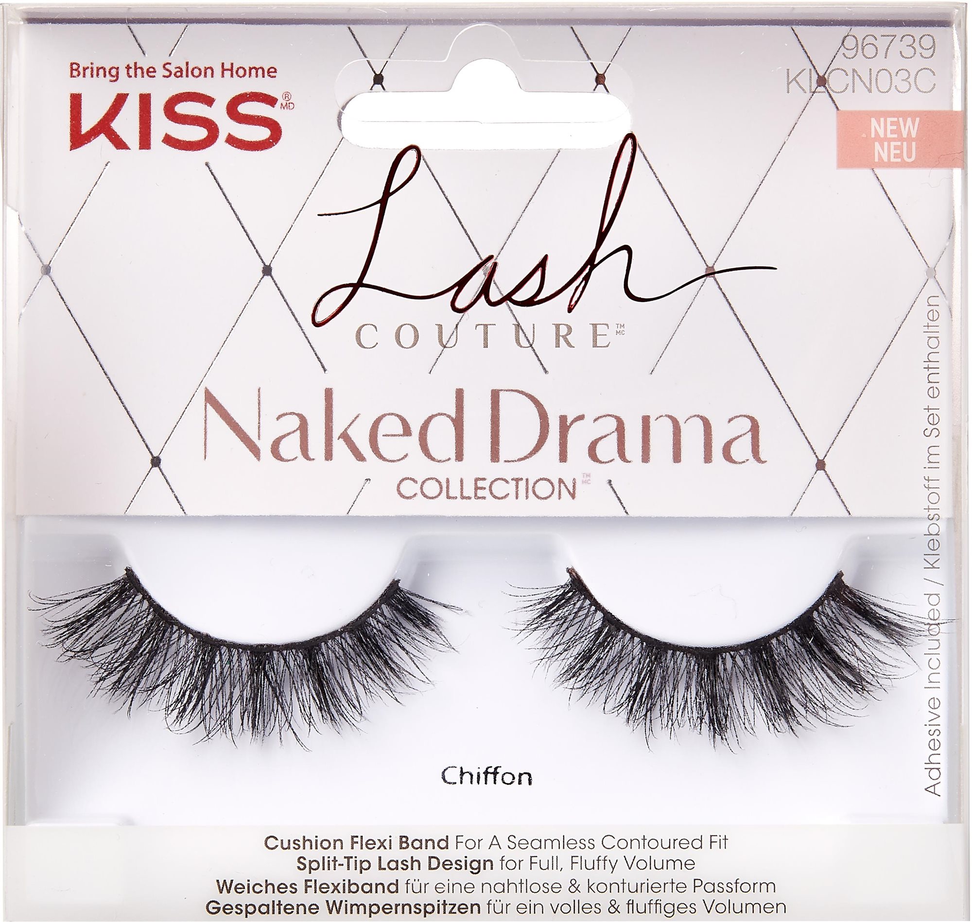 Ragasztható műszempilla KISS Lash Couture Naked Drama - Chiffon