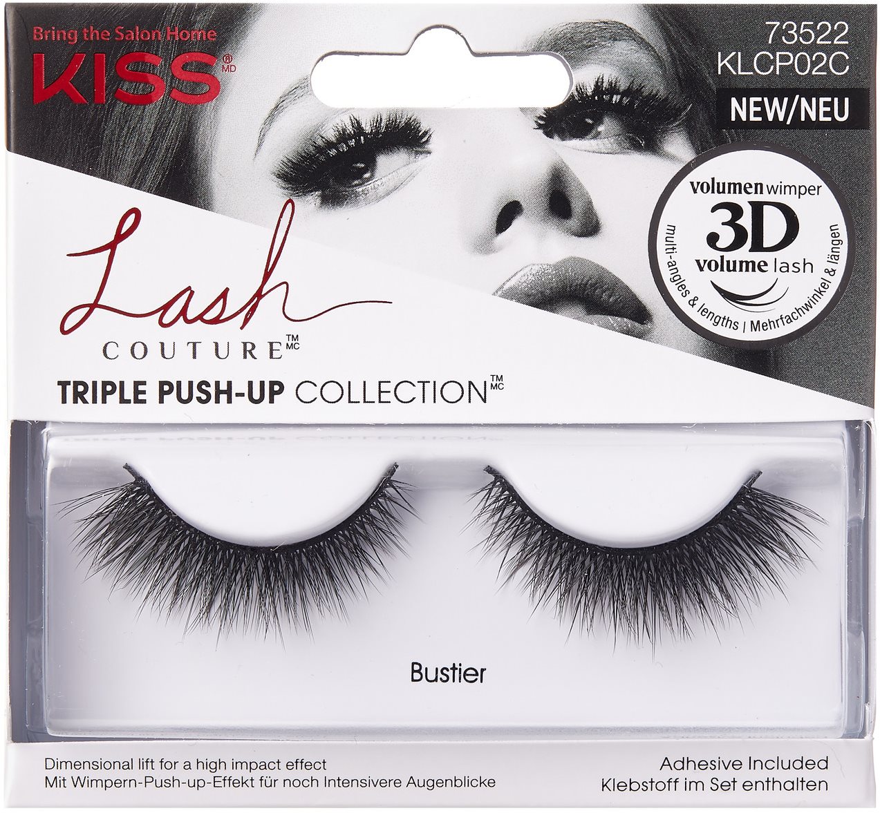 Ragasztható műszempilla KISS Lash Couture Triple Push up collection - Bustier