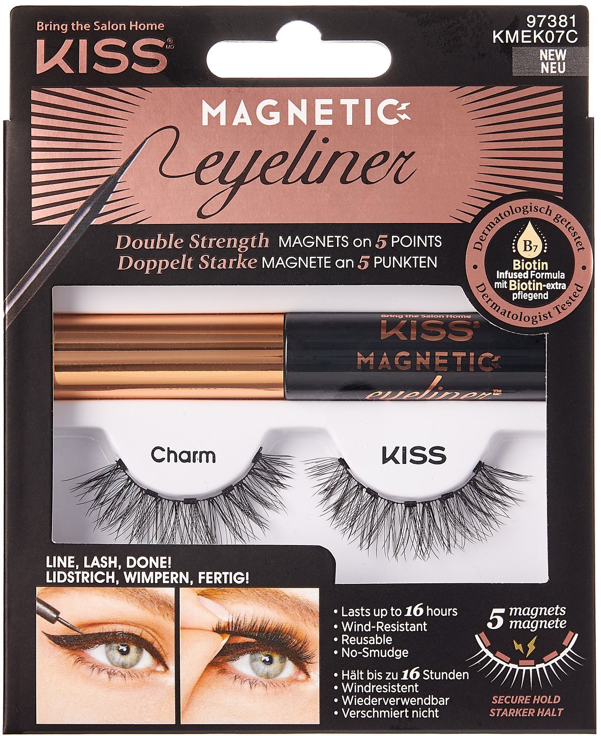 Ragasztható műszempilla KISS Magnetic Eyeliner Kit - 07