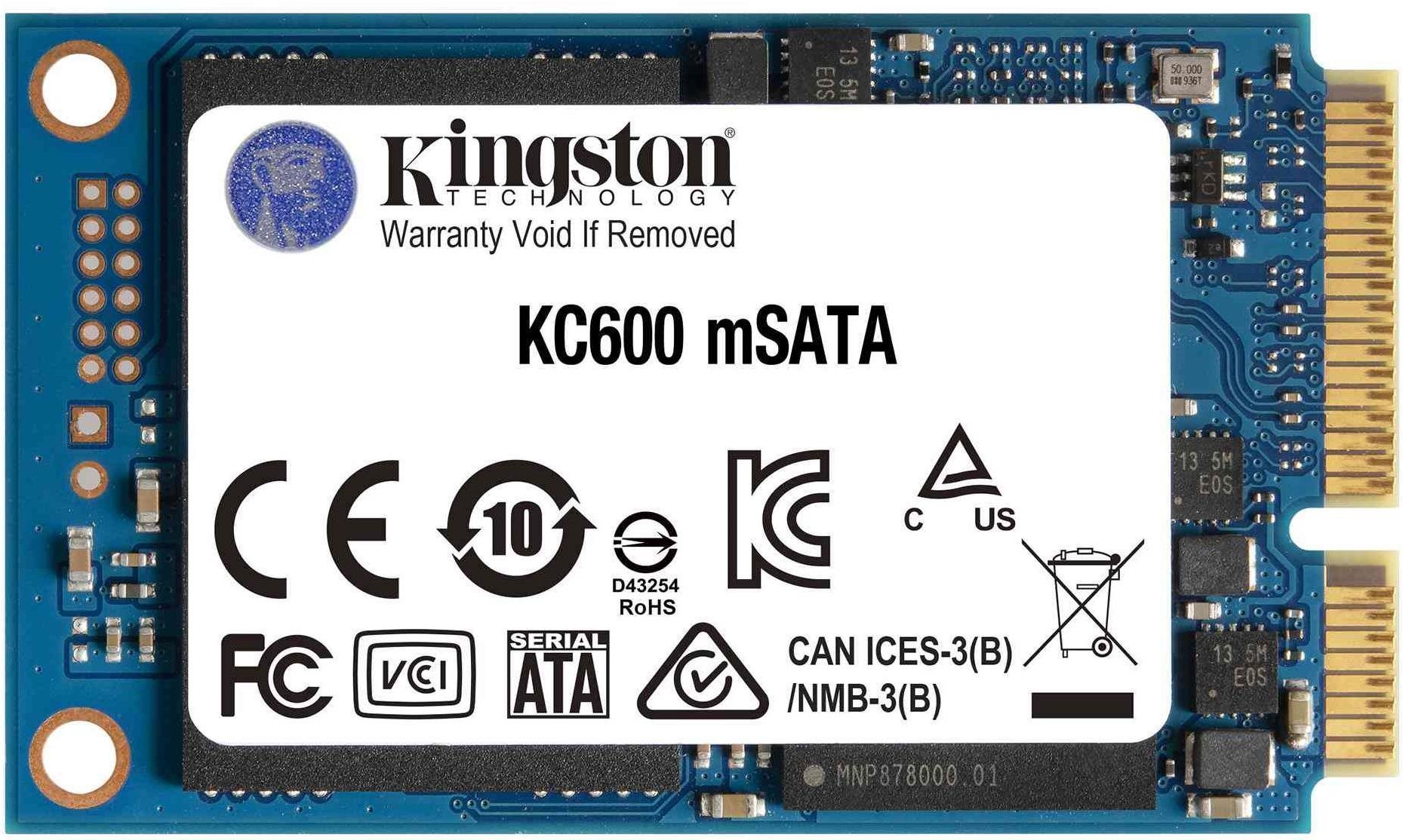 SSD meghajtó Kingston KC600 1024GB mSATA