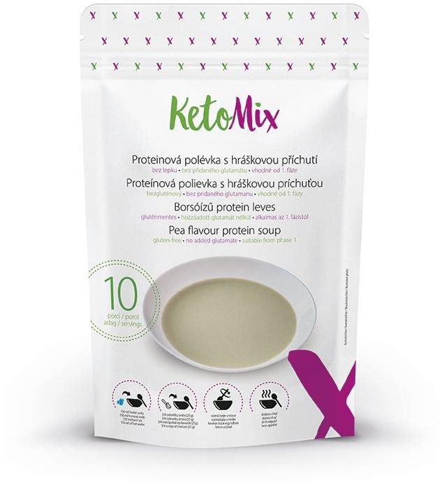 Tartós élelmiszer KETOMIX Borsóízű protein leves 250 g (10 adag)