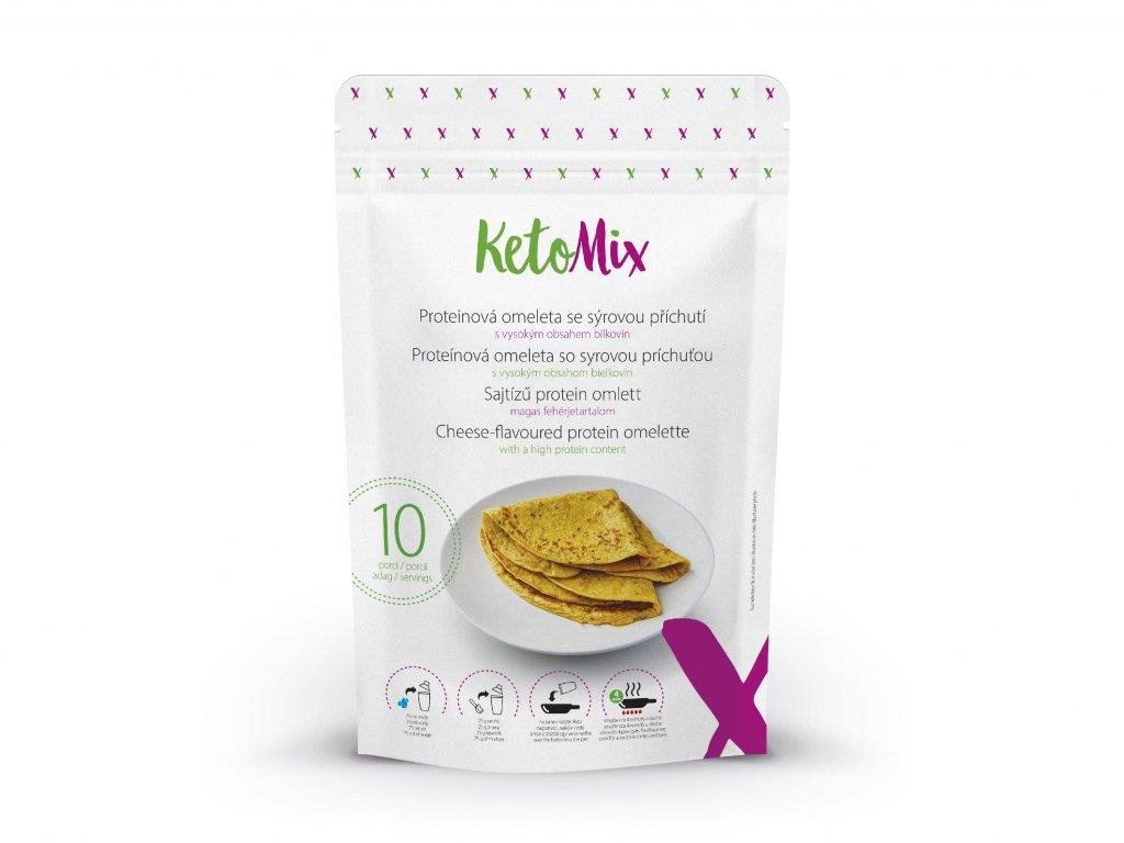 Tartós élelmiszer KETOMIX Sajtízű protein omlett 250 g (10 adag)