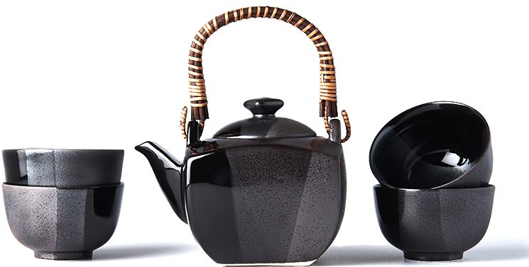 Teáskészlet Made In Japan Tea szervírozó készlet Gunmetal 5 db