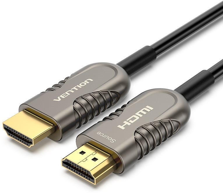 Videokábel Vention Optical HDMI 2.1 Cable 8K 80m Black Metal Type