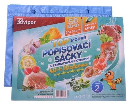 Zacskó VIPOR HDPE fagyasztótasak 25 × 35 cm