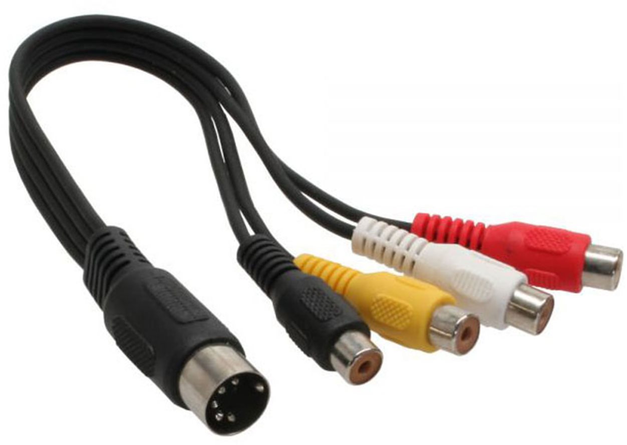 Audio kábel OEM Audiokábel DIN 5pin(M) - 4x cinch(F)