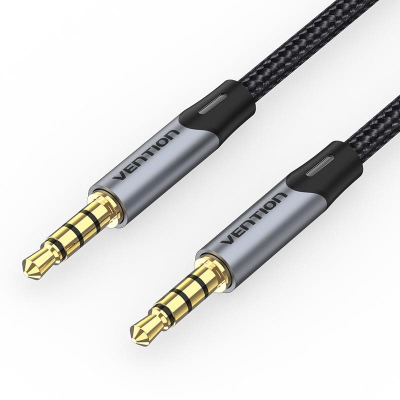 Audio kábel Vention TRRS 3.5MM Male to Male Aux Cable 2M Gray
