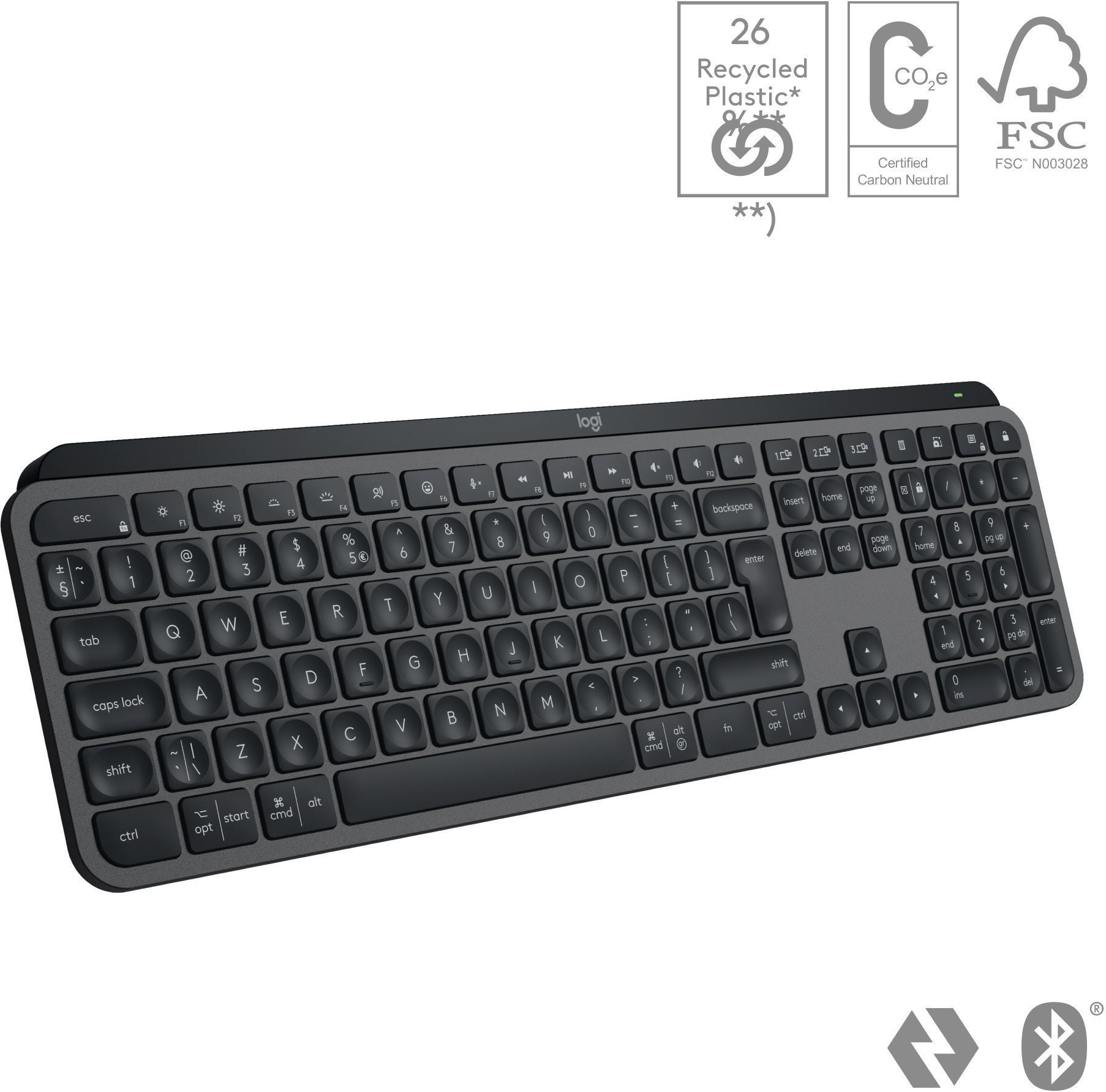 Billentyűzet Logitech MX Keys S Graphite - HU