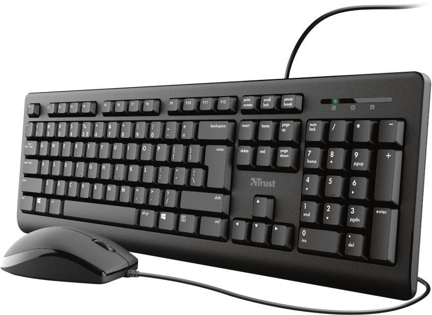 Billentyűzet+egér szett Trust Primo Keyboard and Mouse Set
