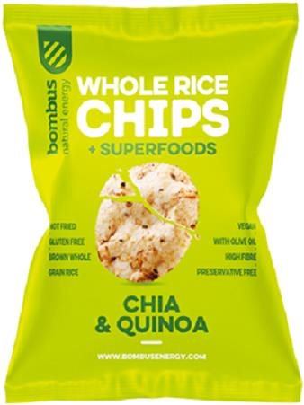Egészséges chips Bombus Chia & Quinoa 60 g Rice chips
