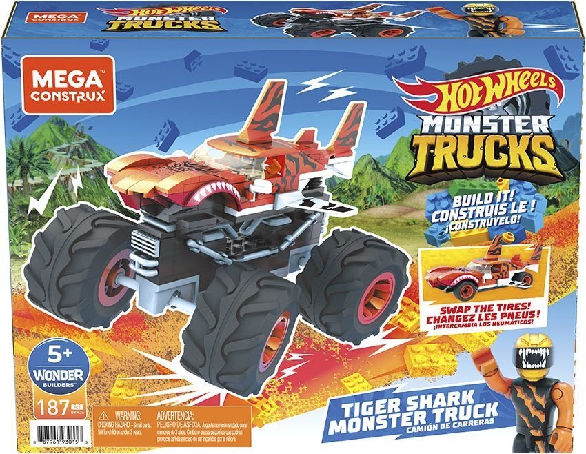 Építőjáték Mega Construx Hot Wheels Monster Truck - Tigriscápa