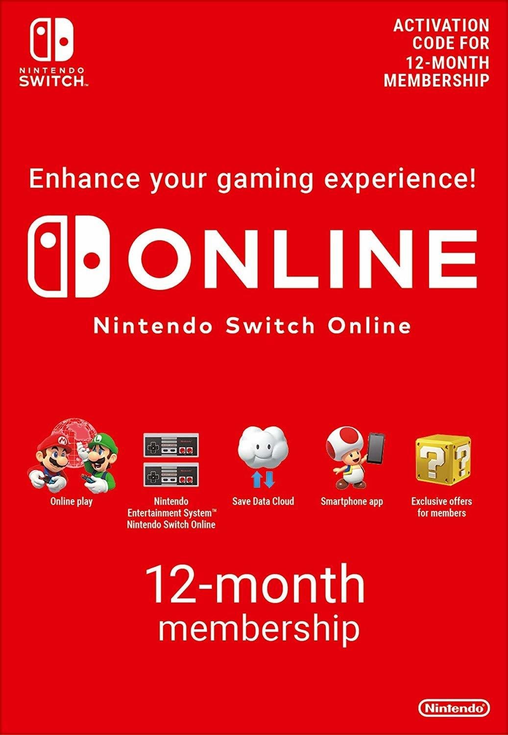 Feltöltőkártya 365 Days Switch Online Membership (Individual) - Nintendo Switch Digital
