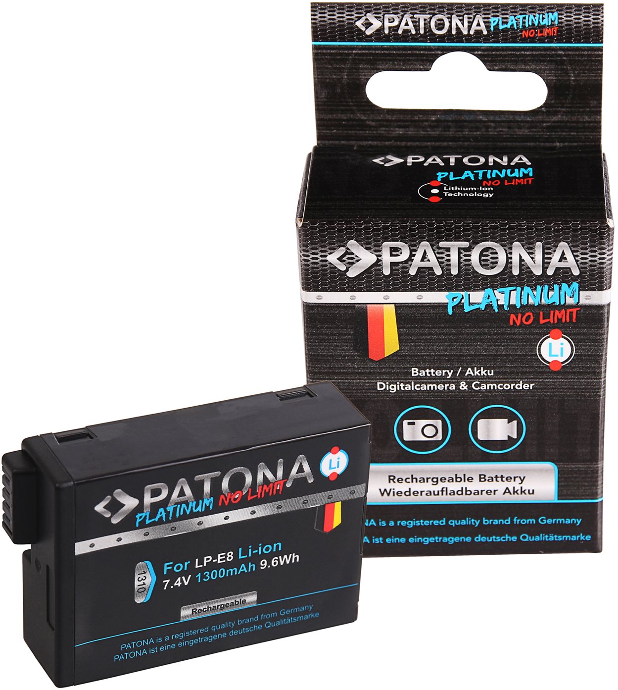 Fényképezőgép akkumulátor PATONA Canon LP-E8/LP-E8 + 1300mAh Li-Ion Platinumhoz