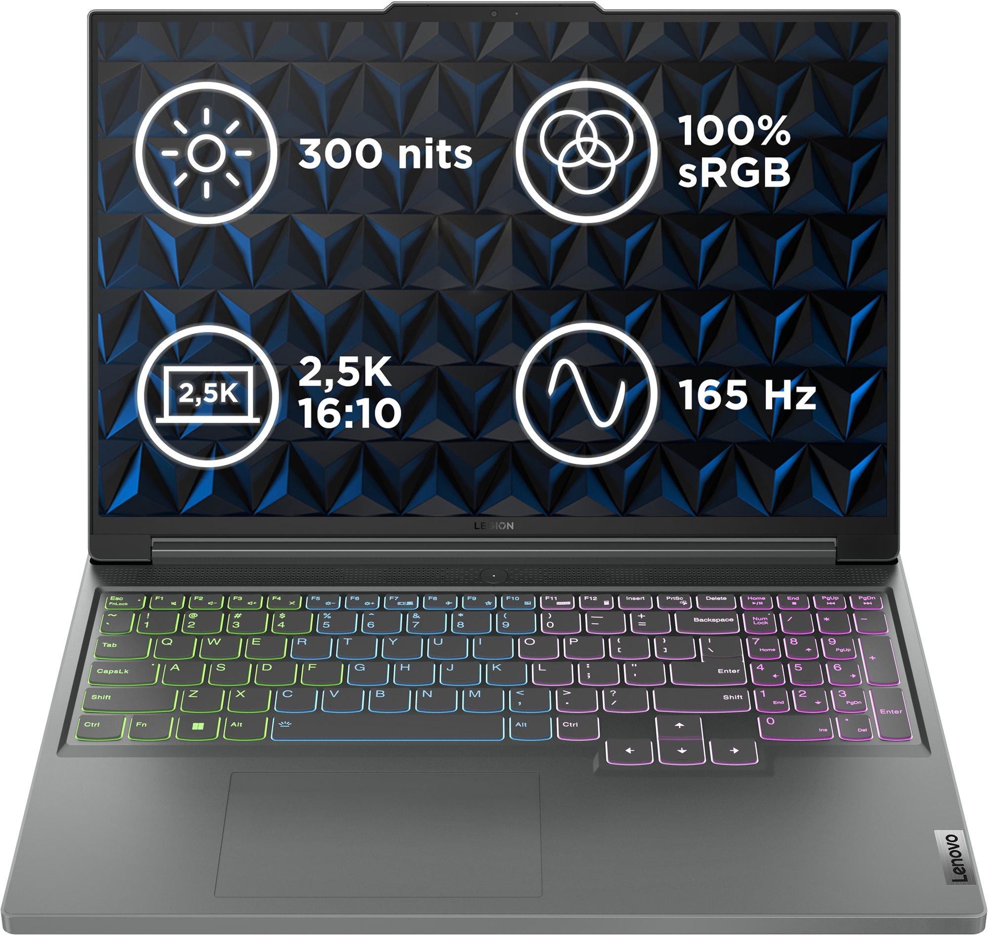 Gamer laptop Lenovo Legion Slim 5 16IRH8 Storm Grey fém