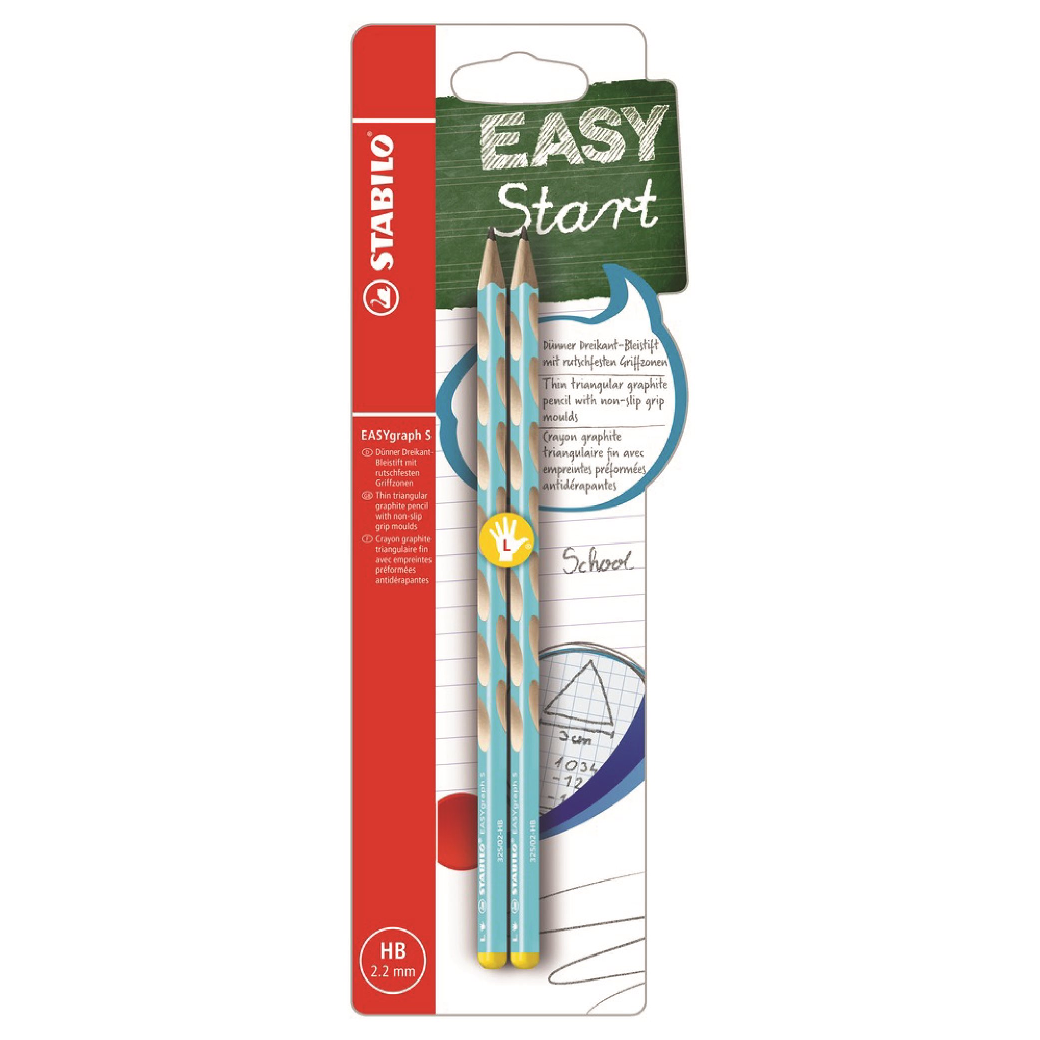 Grafit ceruza Stabilo EASYgraph SL HB kék