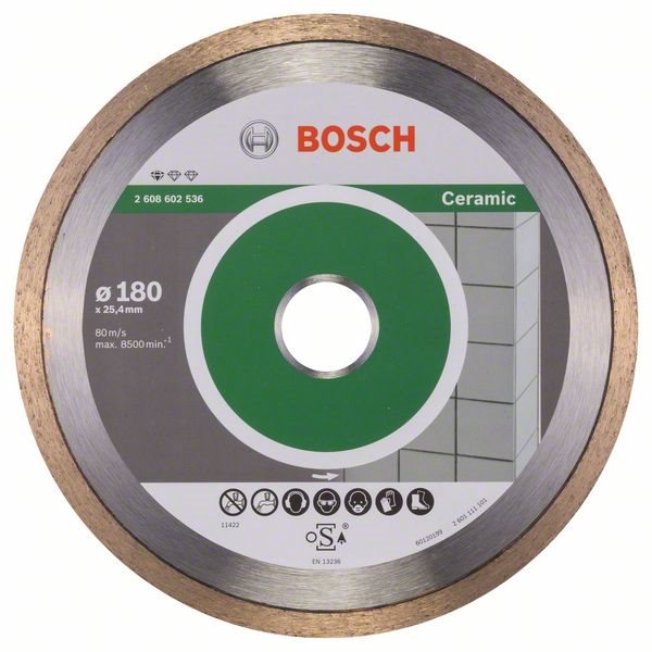 Gyémánt korong BOSCH Standard for Ceramic 180x25.40x1