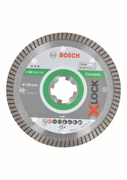 Gyémánt korong BOSCH X-LOCK Gyémánt vágótárcsa Best for Ceramic Extraclean Turbo rendszer