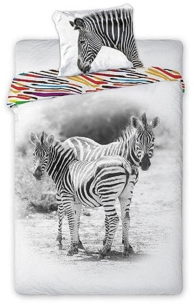 Gyerek ágyneműhuzat FARO Pamut ágyneműhuzat - Wild Zebra 140×200 cm